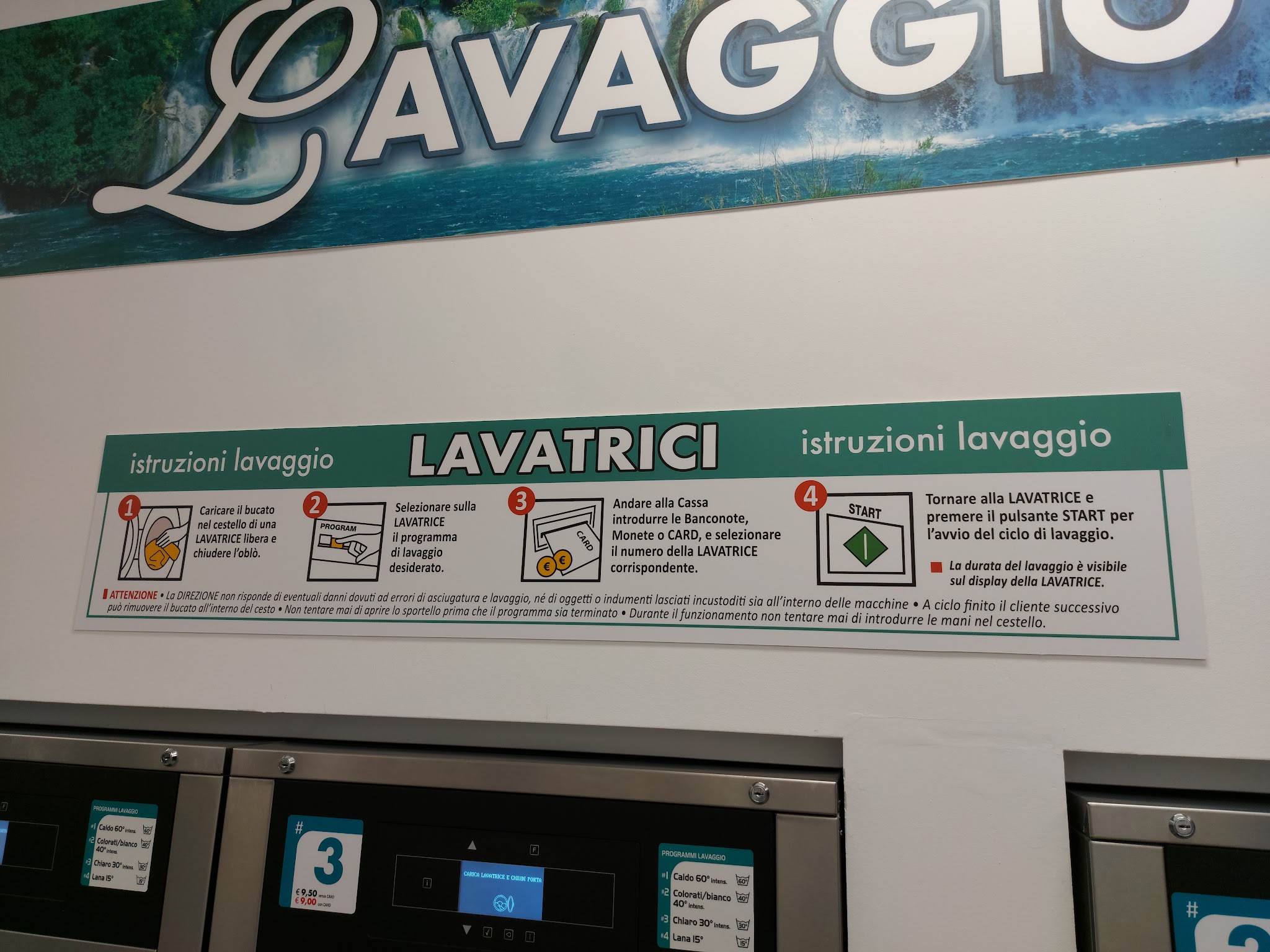 Istruzioni per usare le lavatrici